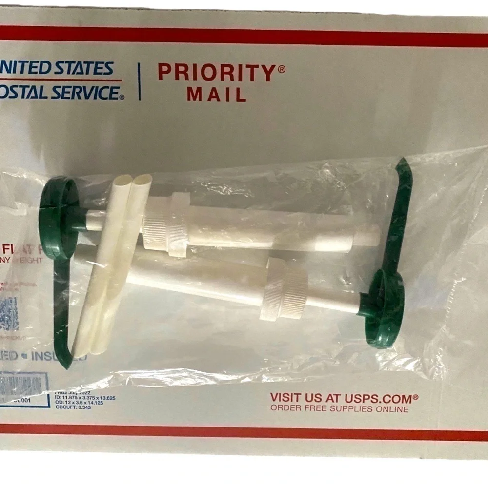 2 NEW SEALED LARGE SYRUP GREEN PUMPS